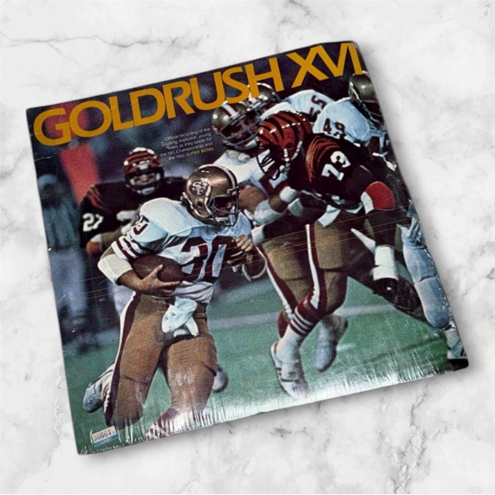 vinyl LP record "Goldrush XVI," San Francisco 49ers victory in Super Bowl XVI